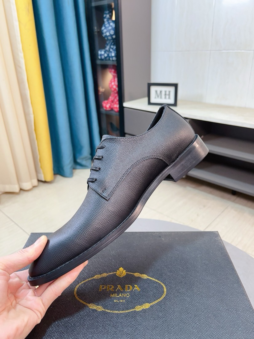 Prada men's leather shoes-43