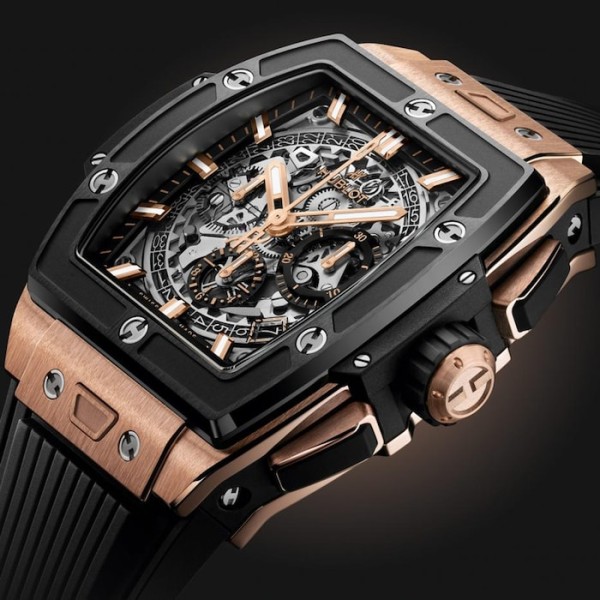 Spirit Of Big Bang Men Automatic Grey Rubber Watch 641.OM.0183.RX
