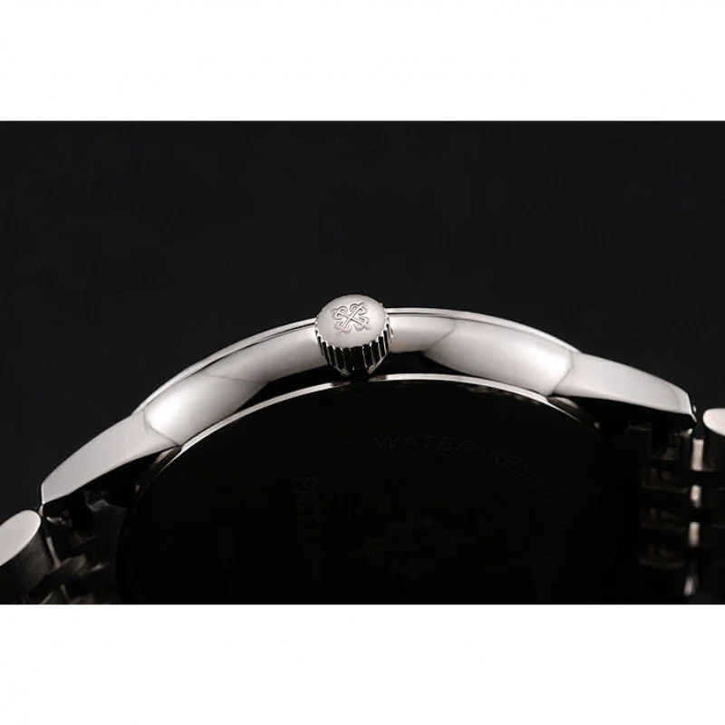 Calatrava Dial White 40 mm, Stainless Steel