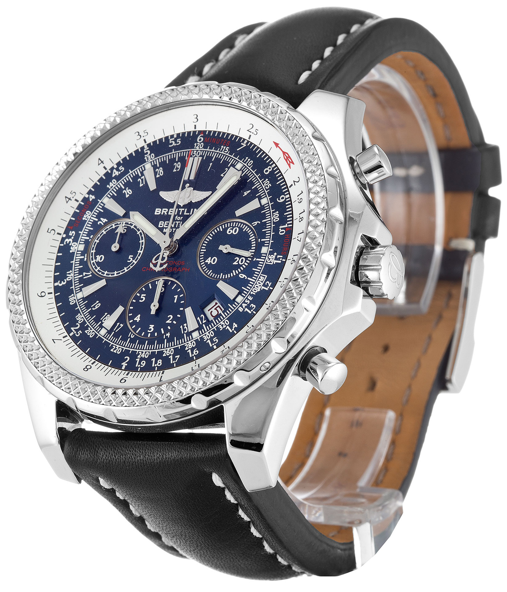 Bentley Motors Blue Dial Leather Strap A25362