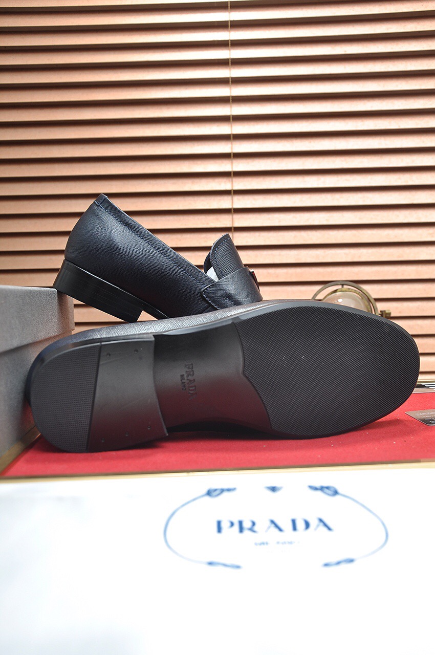 Prada men's leather shoes-25