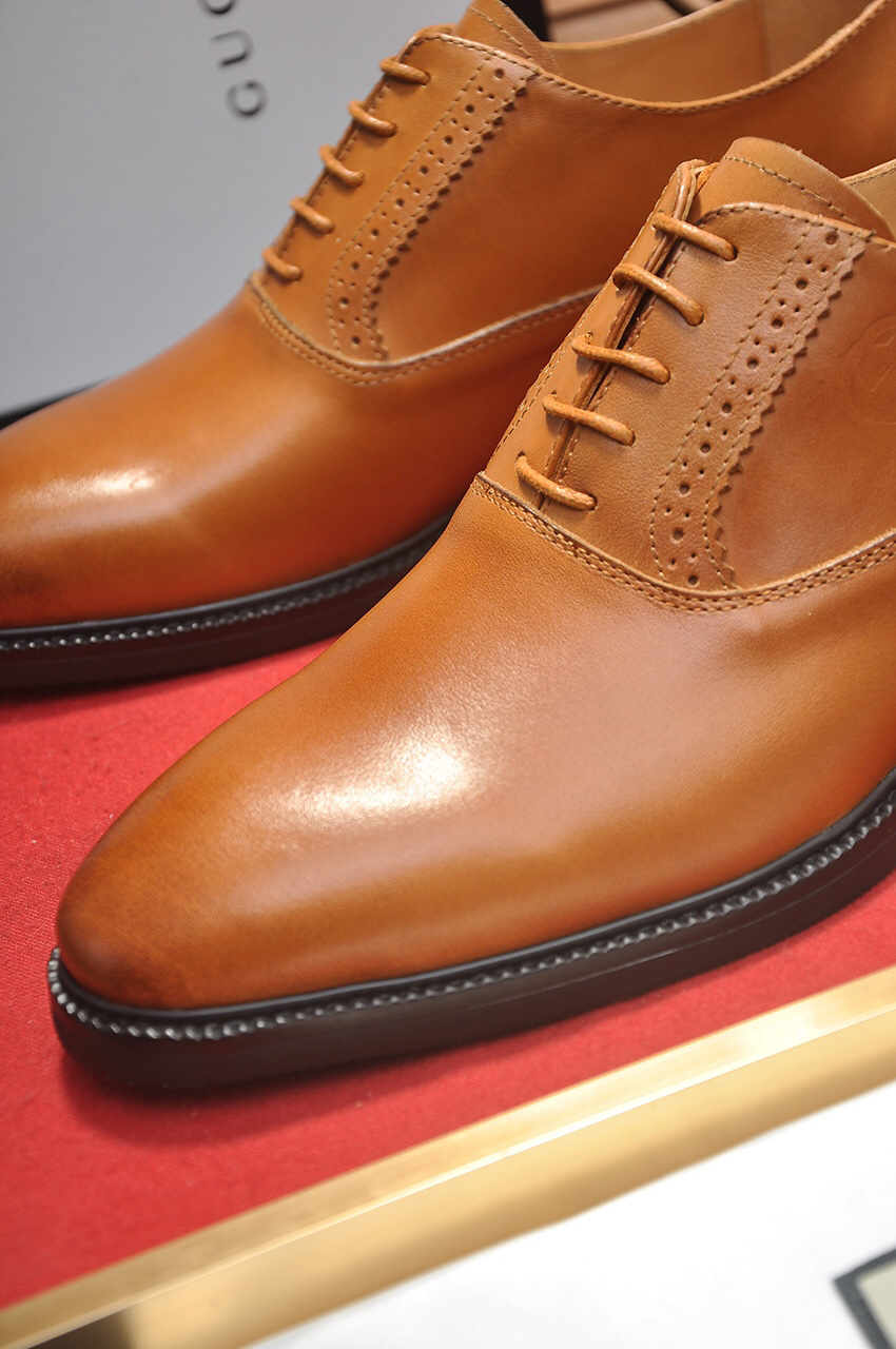 Gucci men's leather shoes-60