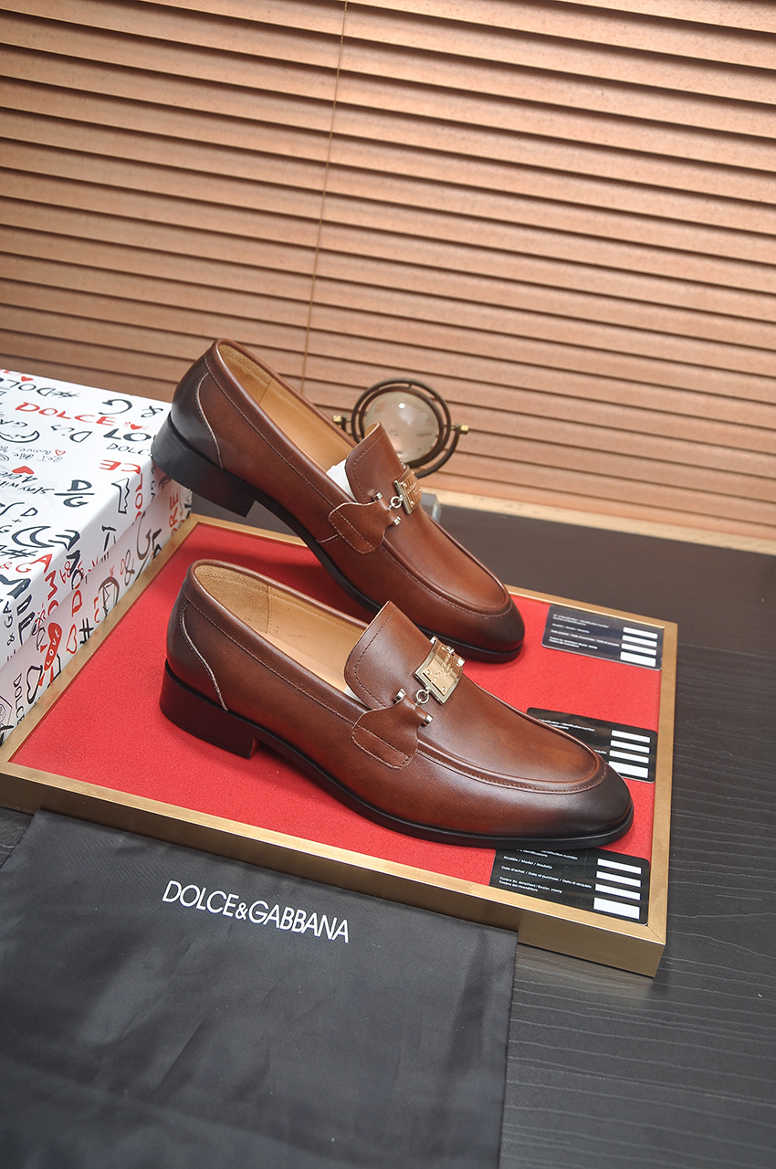 D&G men's leather shoes-82