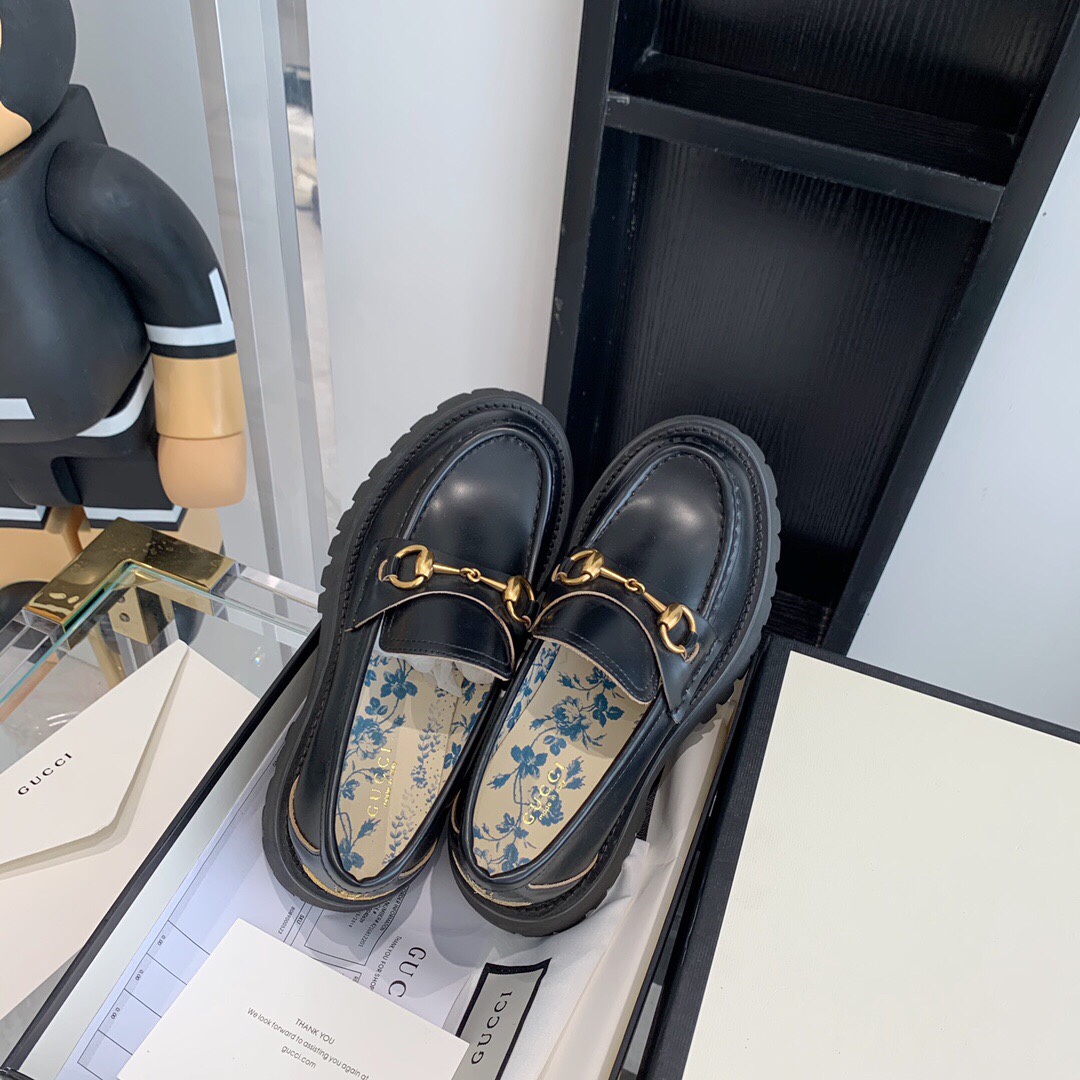 Gucci women's leather shoes-73