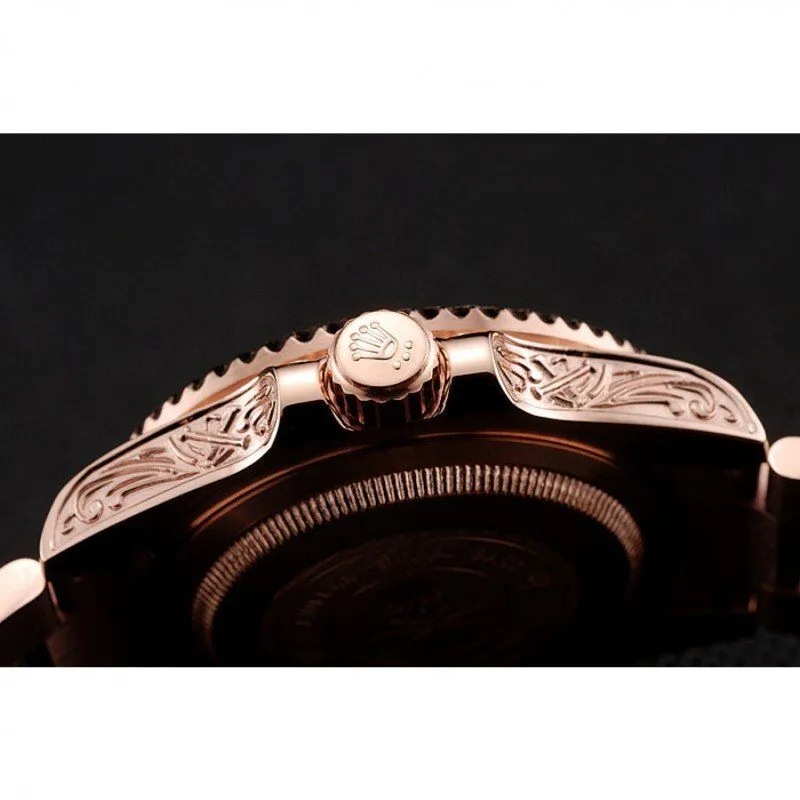 Swiss Submariner Skull Limited Edition Blue Dial Rose Gold Case And Bracelet 1454085