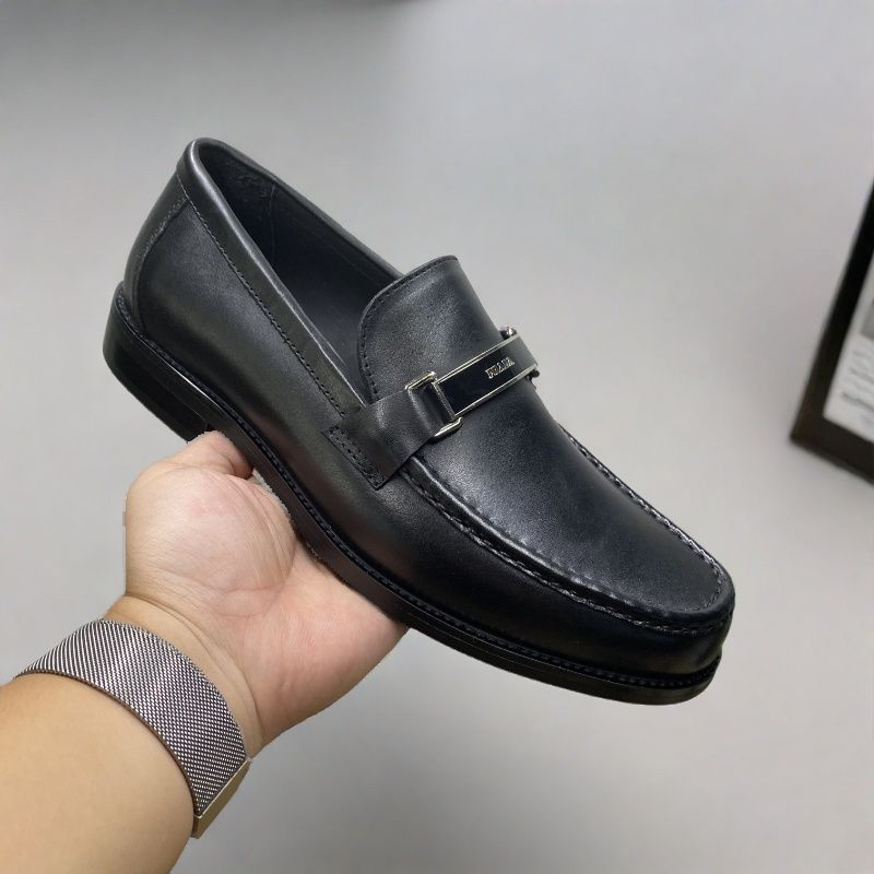 Prada men's leather shoes-5