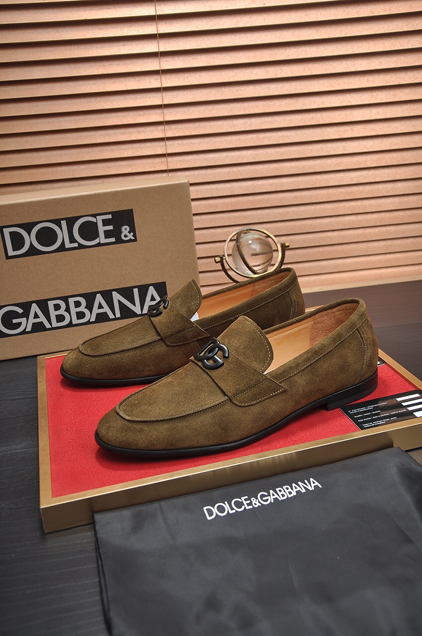 D&G men's leather shoes-84