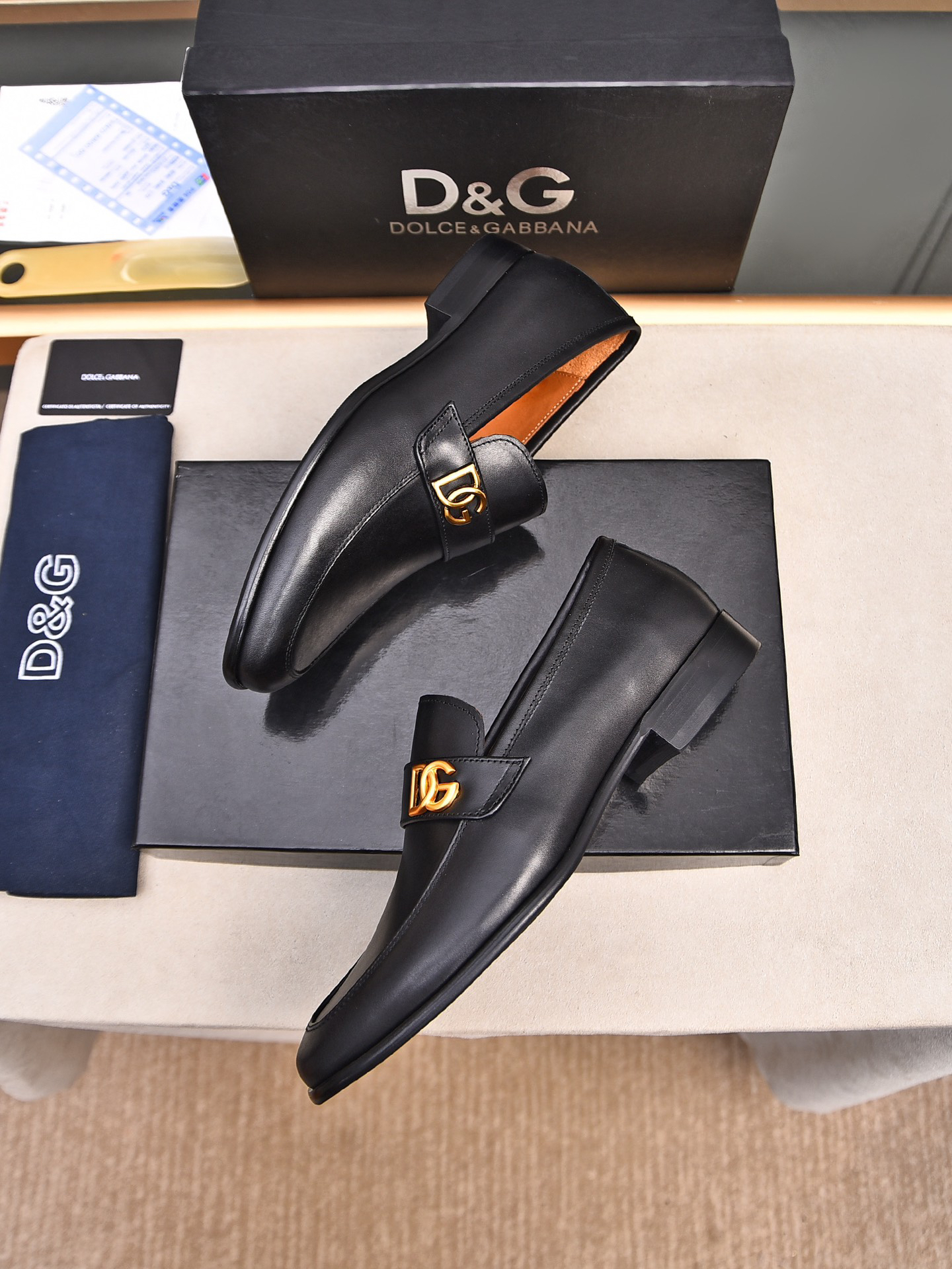 D&G men's leather shoes-67