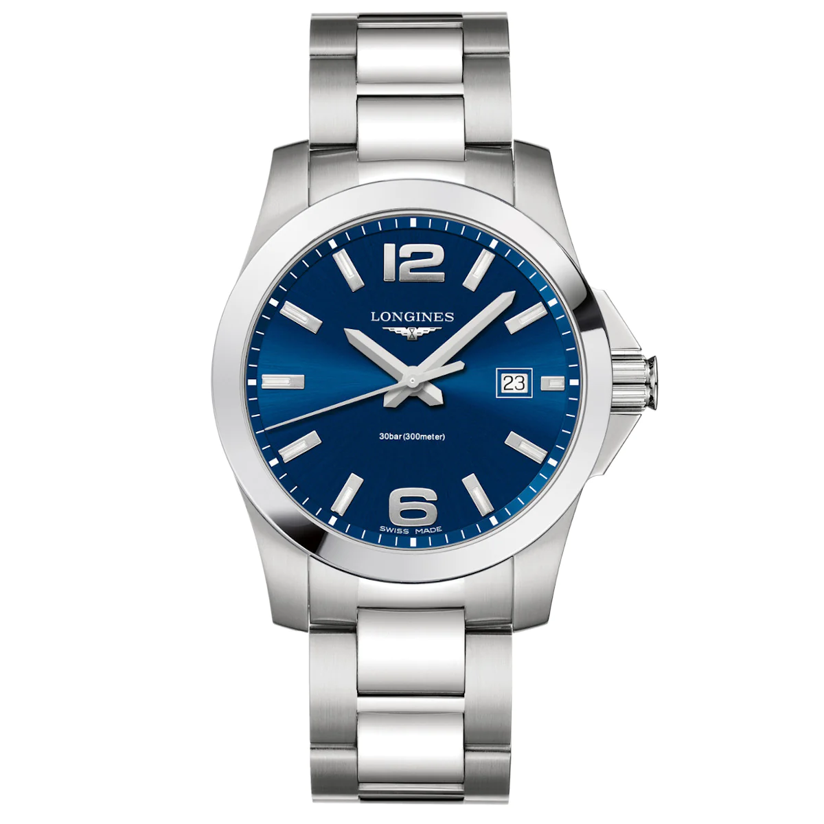 Conquest 29.5MM Quartz Blue Dial Steel Watch L3.376.4.96.6