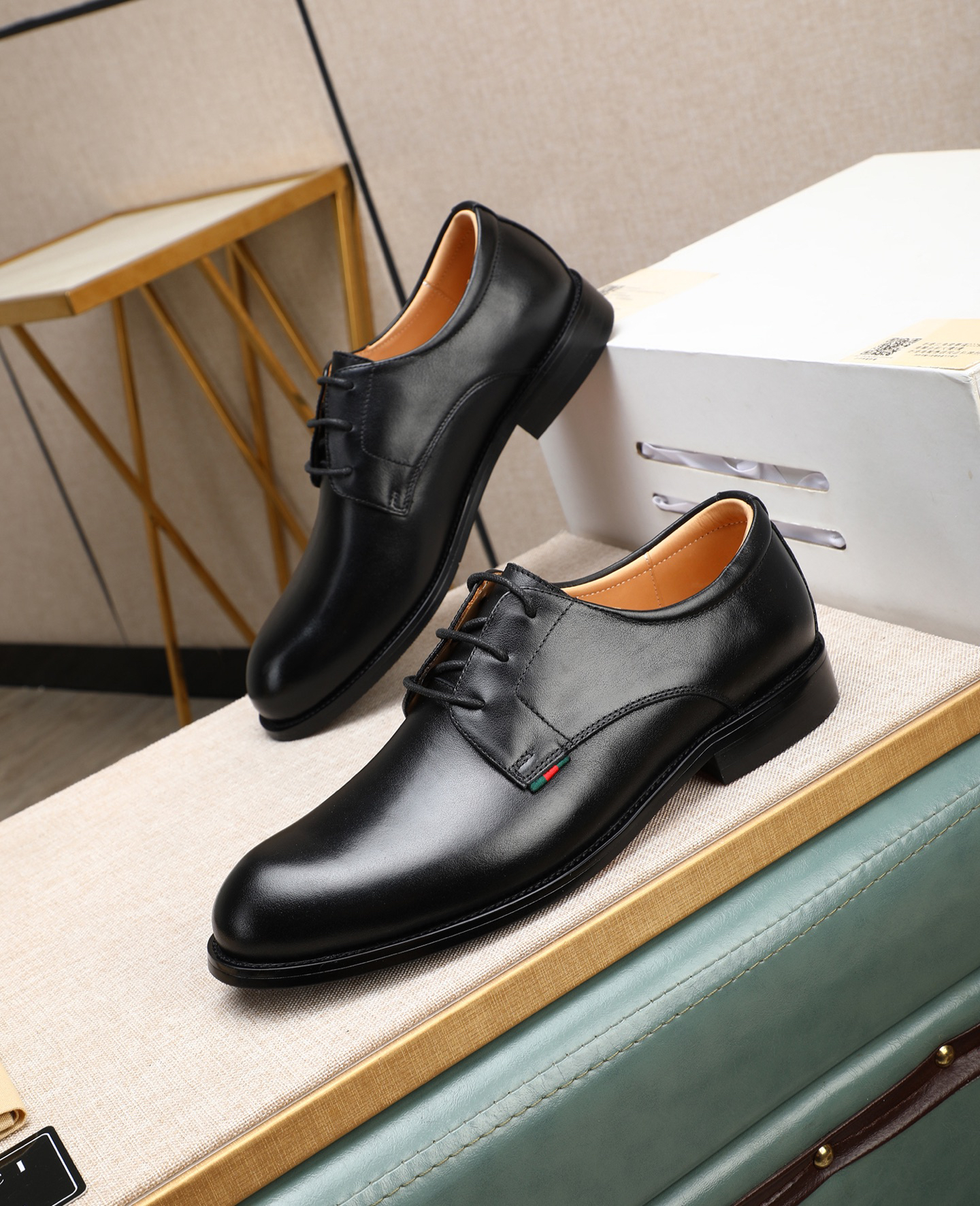Gucci men's leather shoes-114