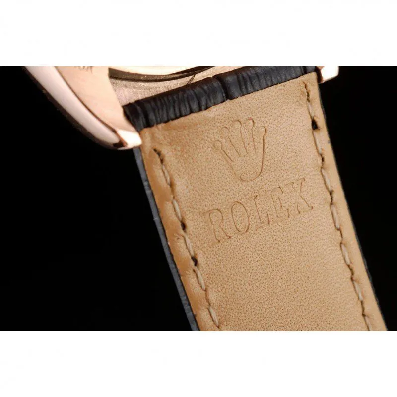 Daytona Rose Gold Case Black Dial Black Leather Strap