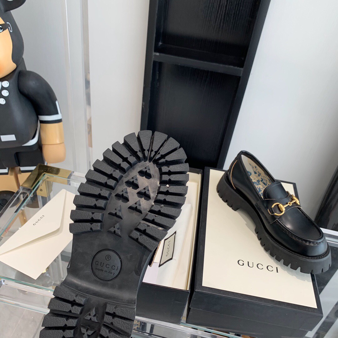 Gucci women's leather shoes-73