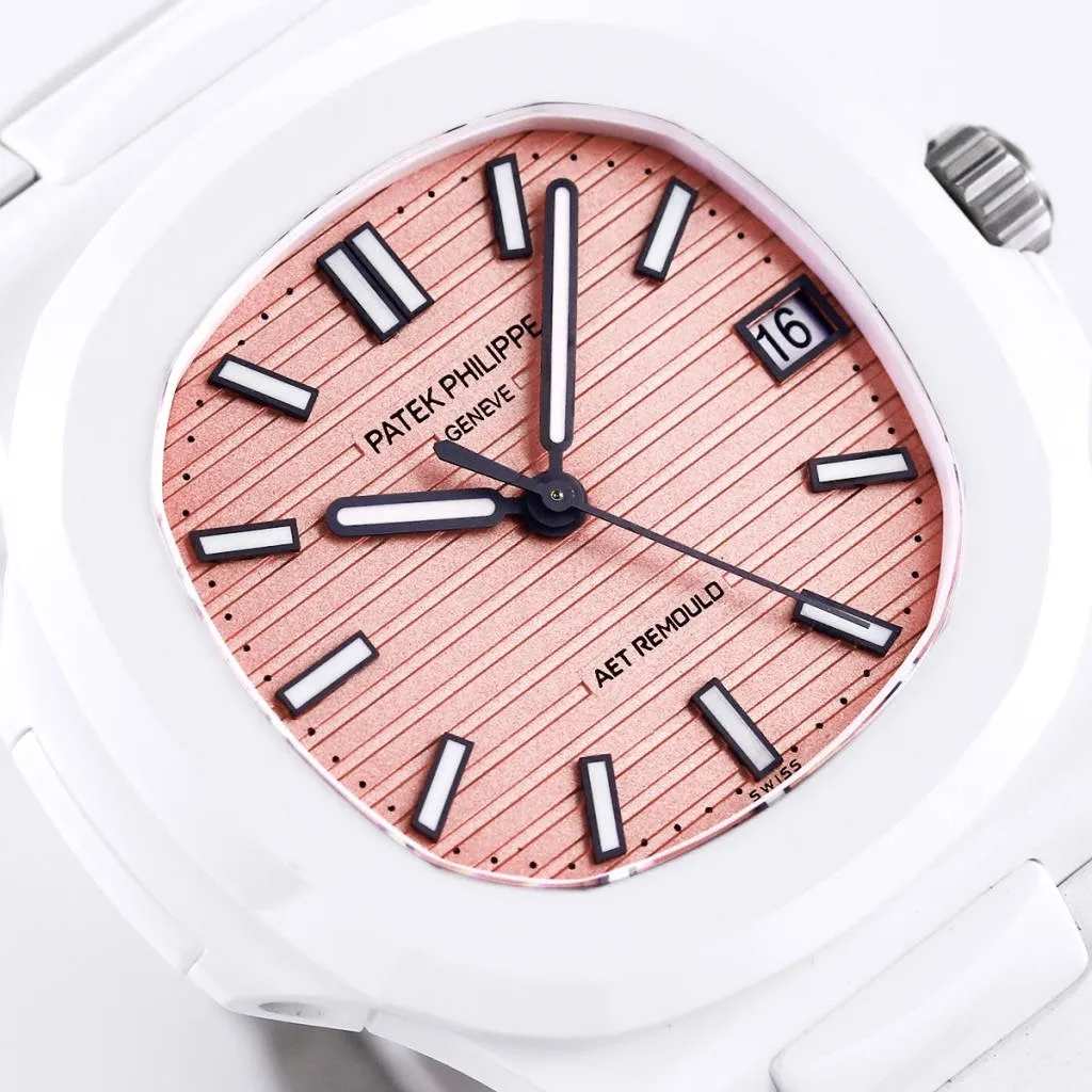 Nautilus 5711/1A-018  40 mm, Rubber Strap Pink Dial