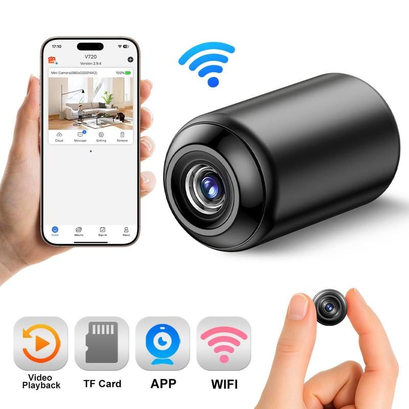 Mini WiFi Camera - HD Compact Hidden Camera for Home & Office