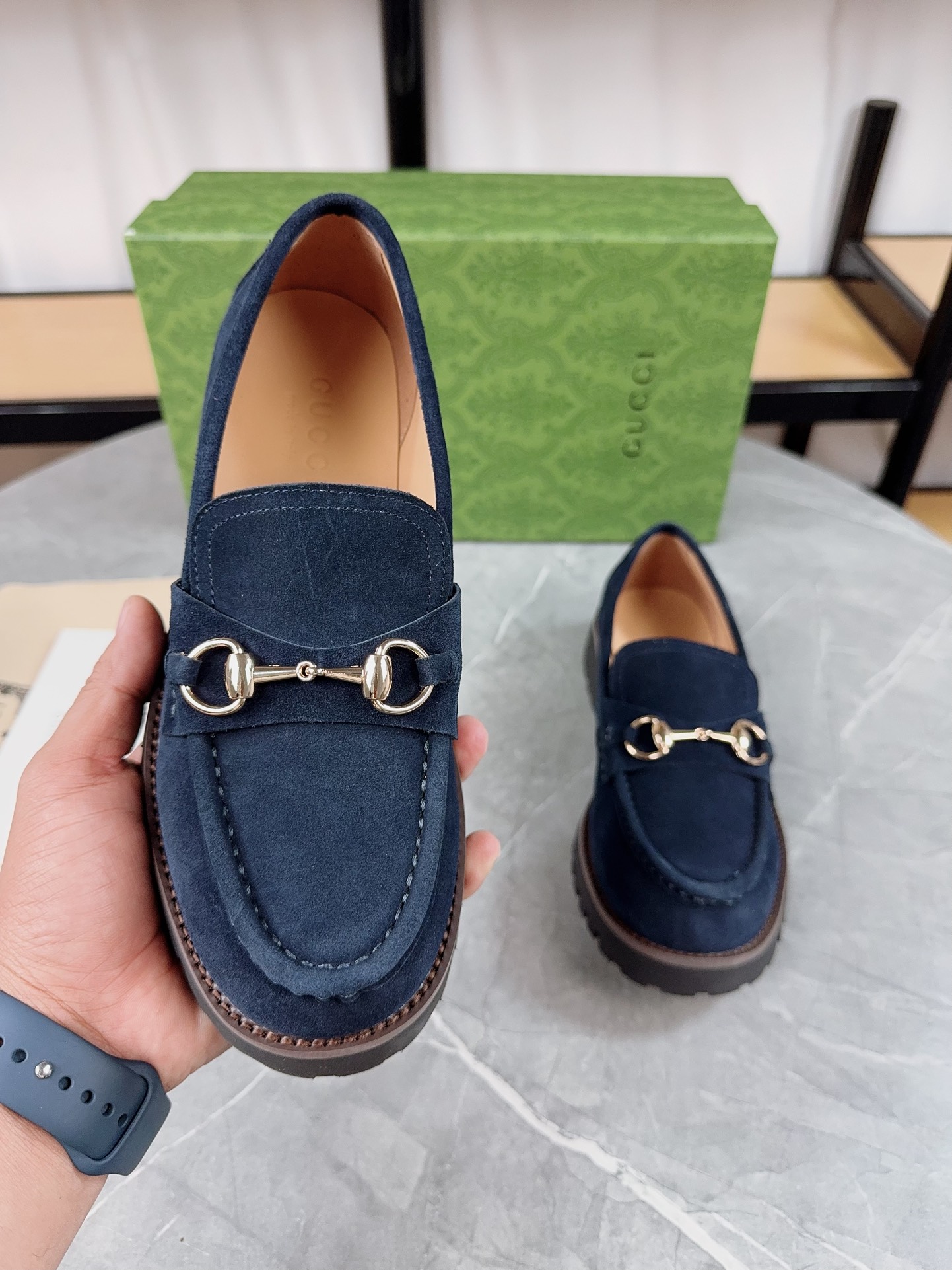 Gucci women's leather shoes-112