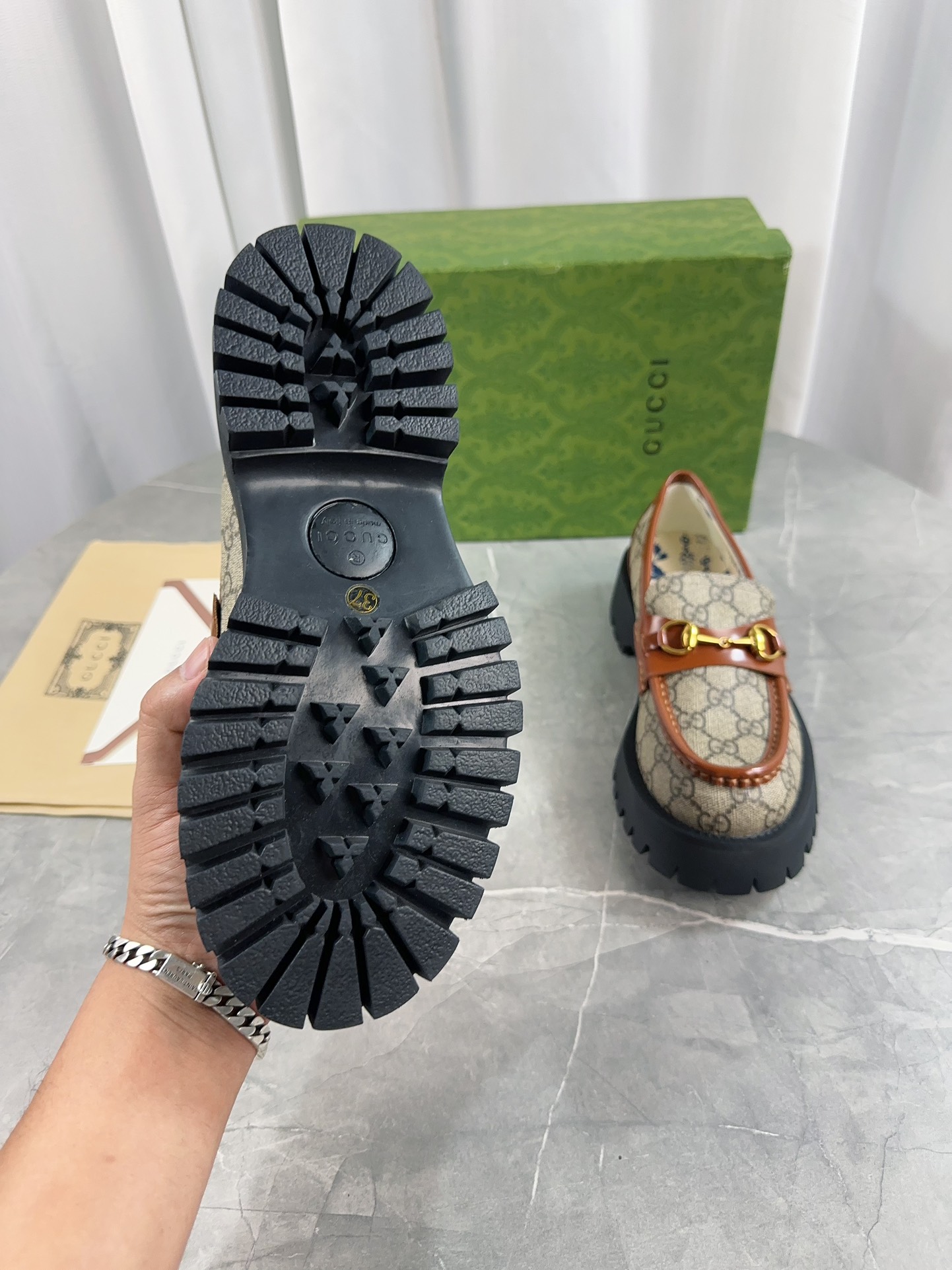 Gucci men's leather shoes-1