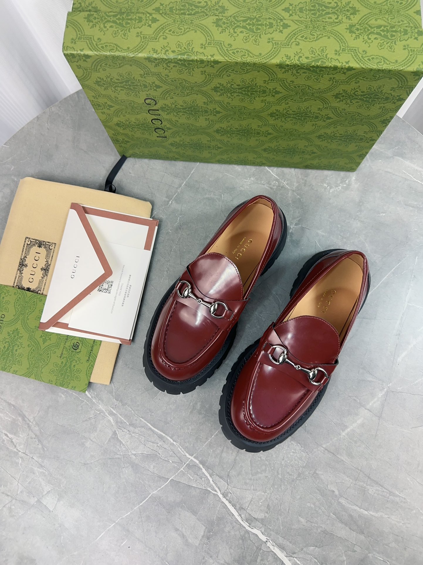 Gucci women's leather shoes-98