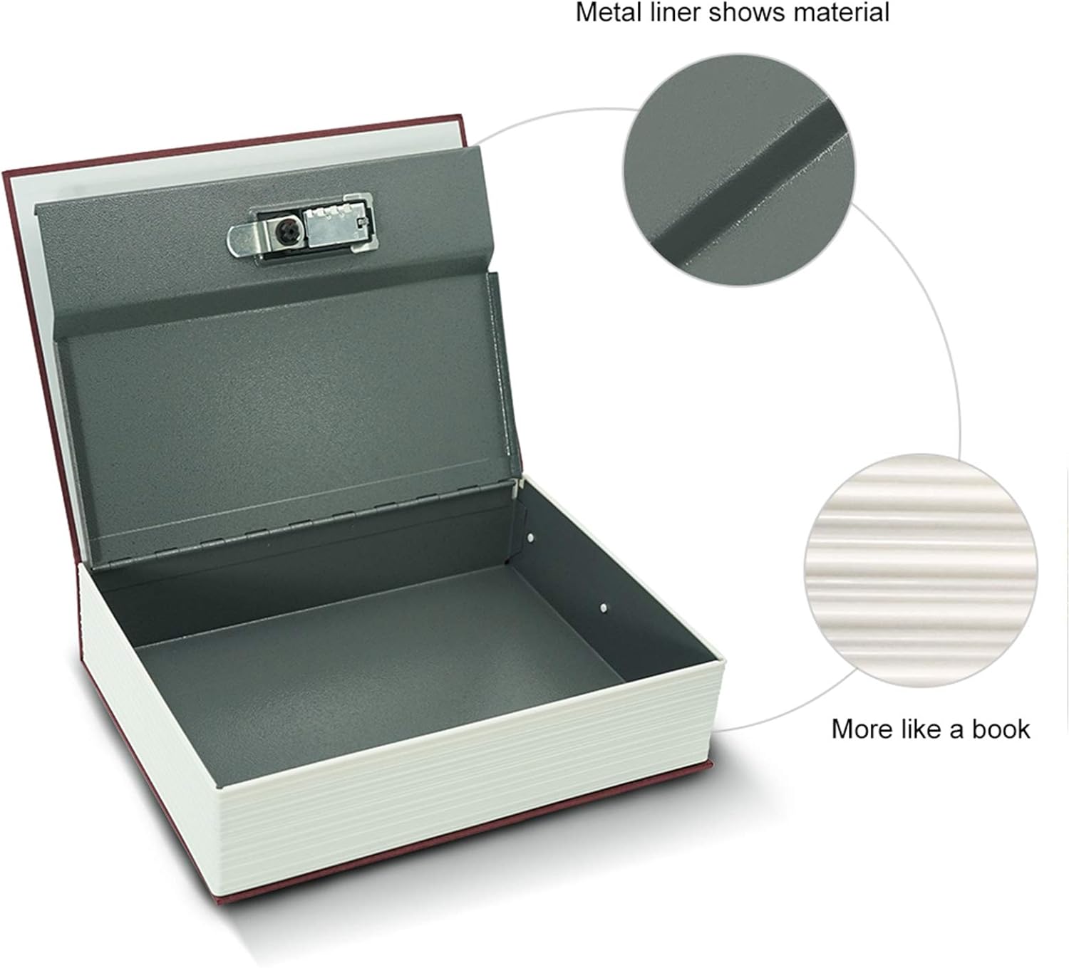 Diversion Book Safe Box with Combination Lock