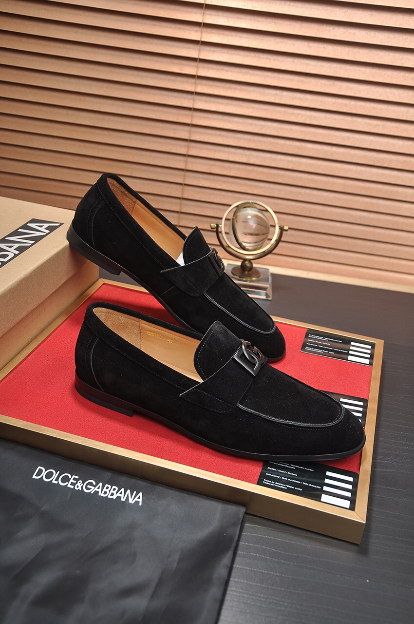 D&G men's leather shoes-83