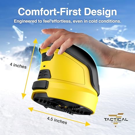 Tactical Electric De-Icer and Ice Scraper Features an electric rotating disc Rechargeable wireless design Scratch-free
