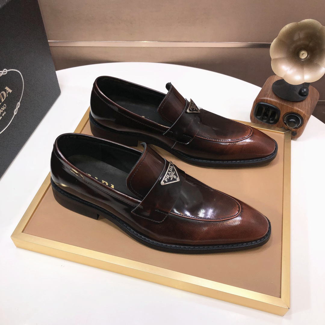 Prada men's leather shoes-46