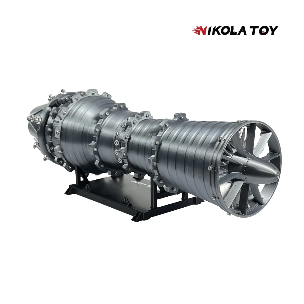 3D Printed Military Fighter Turbojet Engine Model