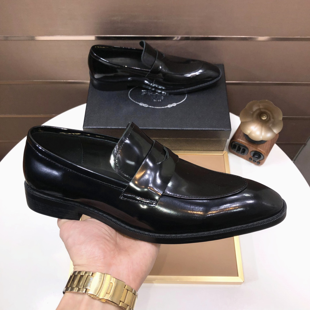 Prada men's leather shoes-45