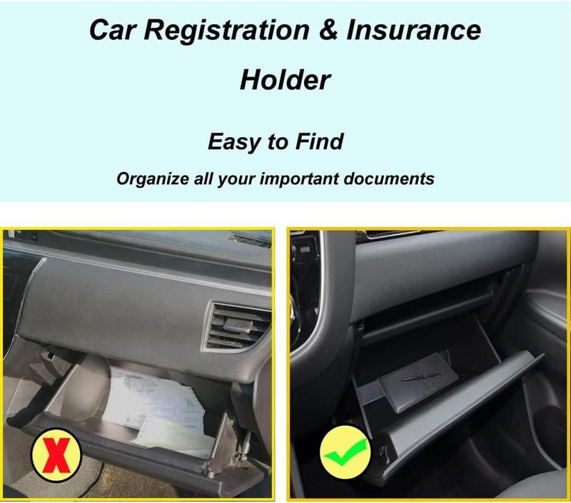 ✨Car Registration & Insurance Card Holder-With Magnetic Shut for Cards, Essential Document, Driver License