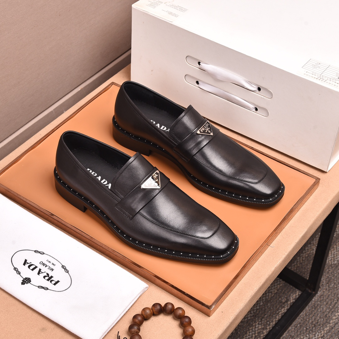 Prada men's leather shoes-40