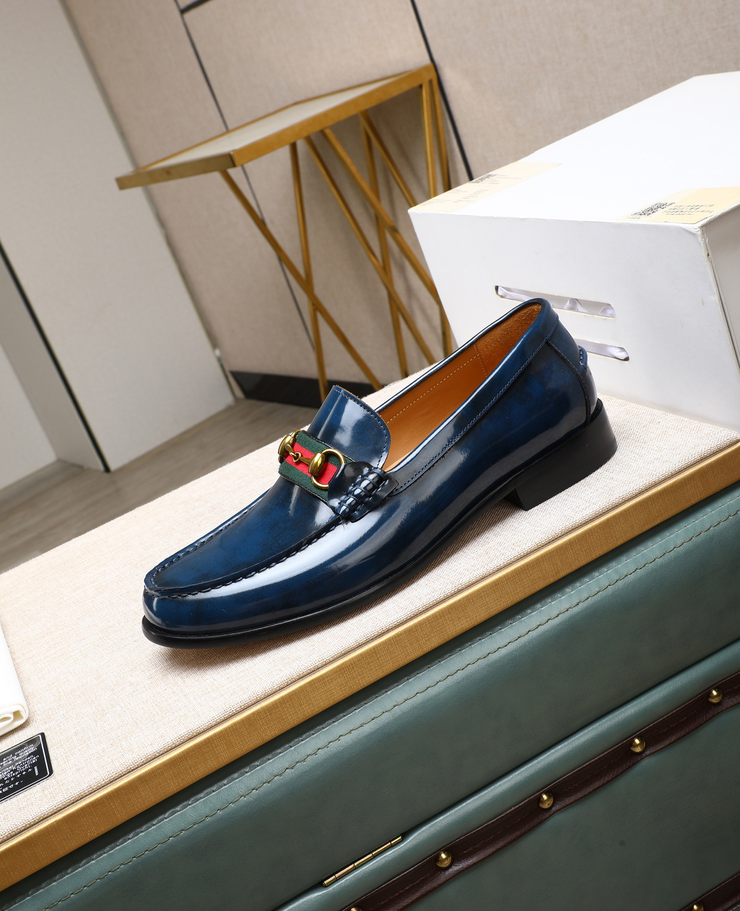 Gucci men's leather shoes-5