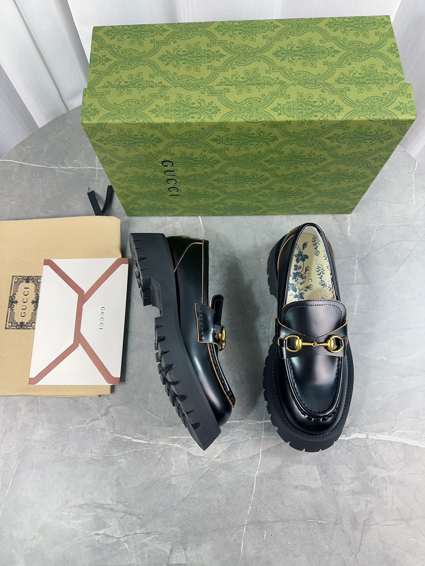 Gucci women's leather shoes-102