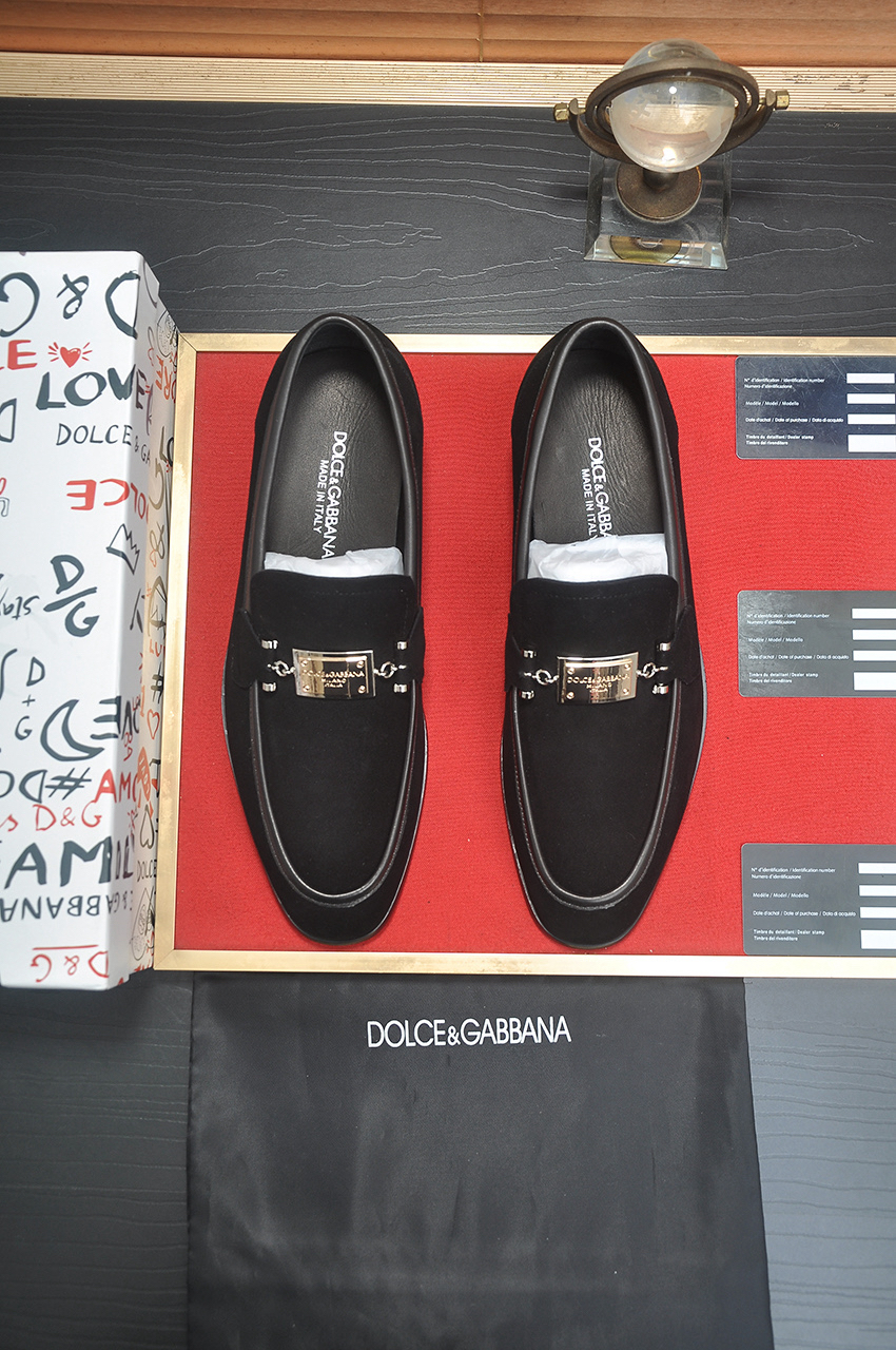 D&G men's leather shoes-72