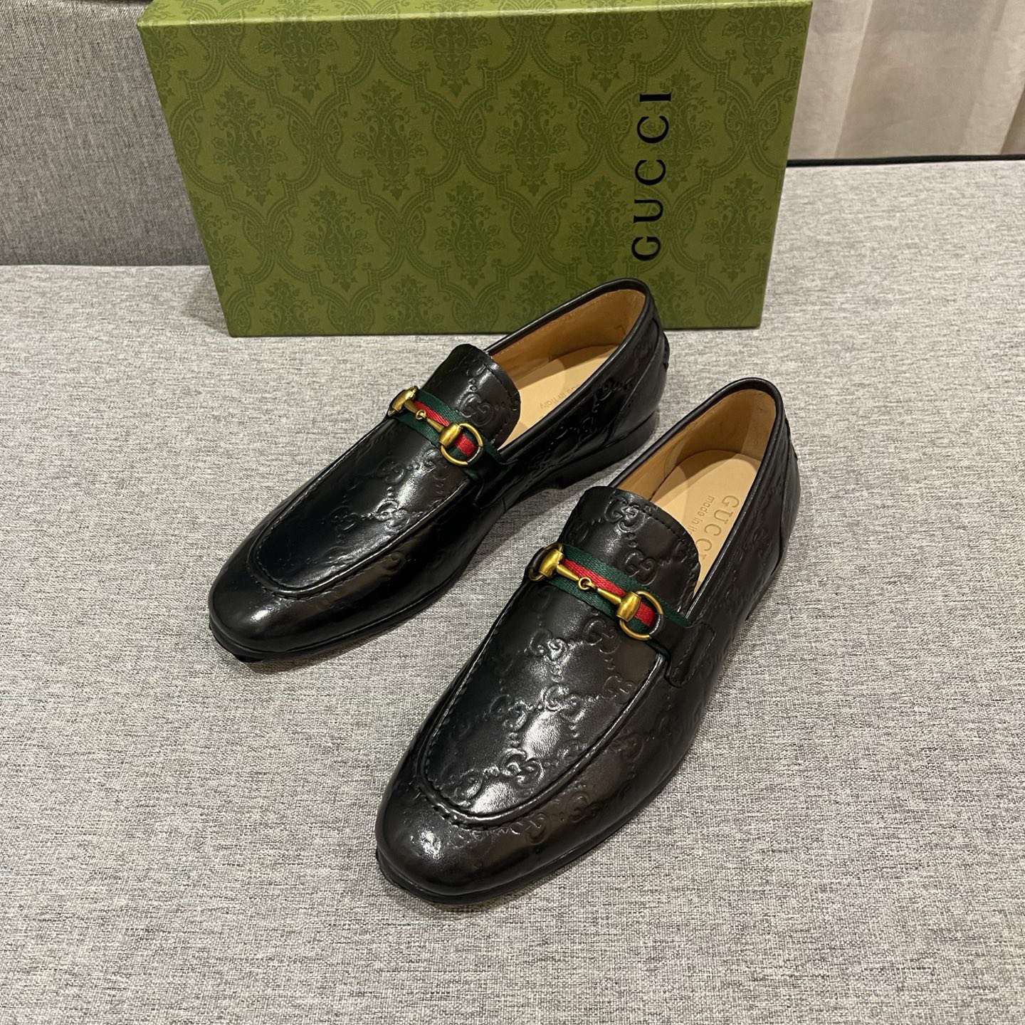 Gucci men's leather shoes-29