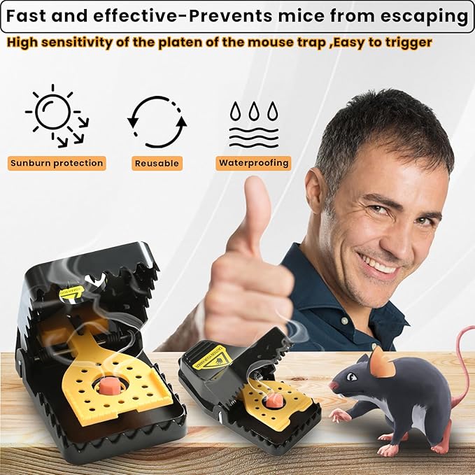 Rat Trap Quick Effectively Best Mouse Trap, Reusable Plastic Mousetraps Used
