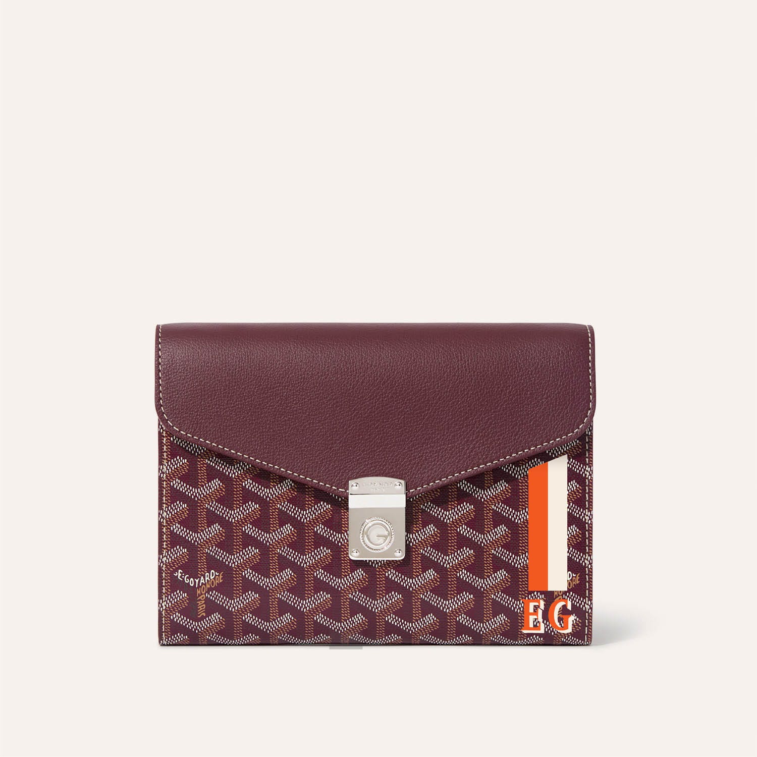 Chypre Wallet-Pouch Stripes and Initials