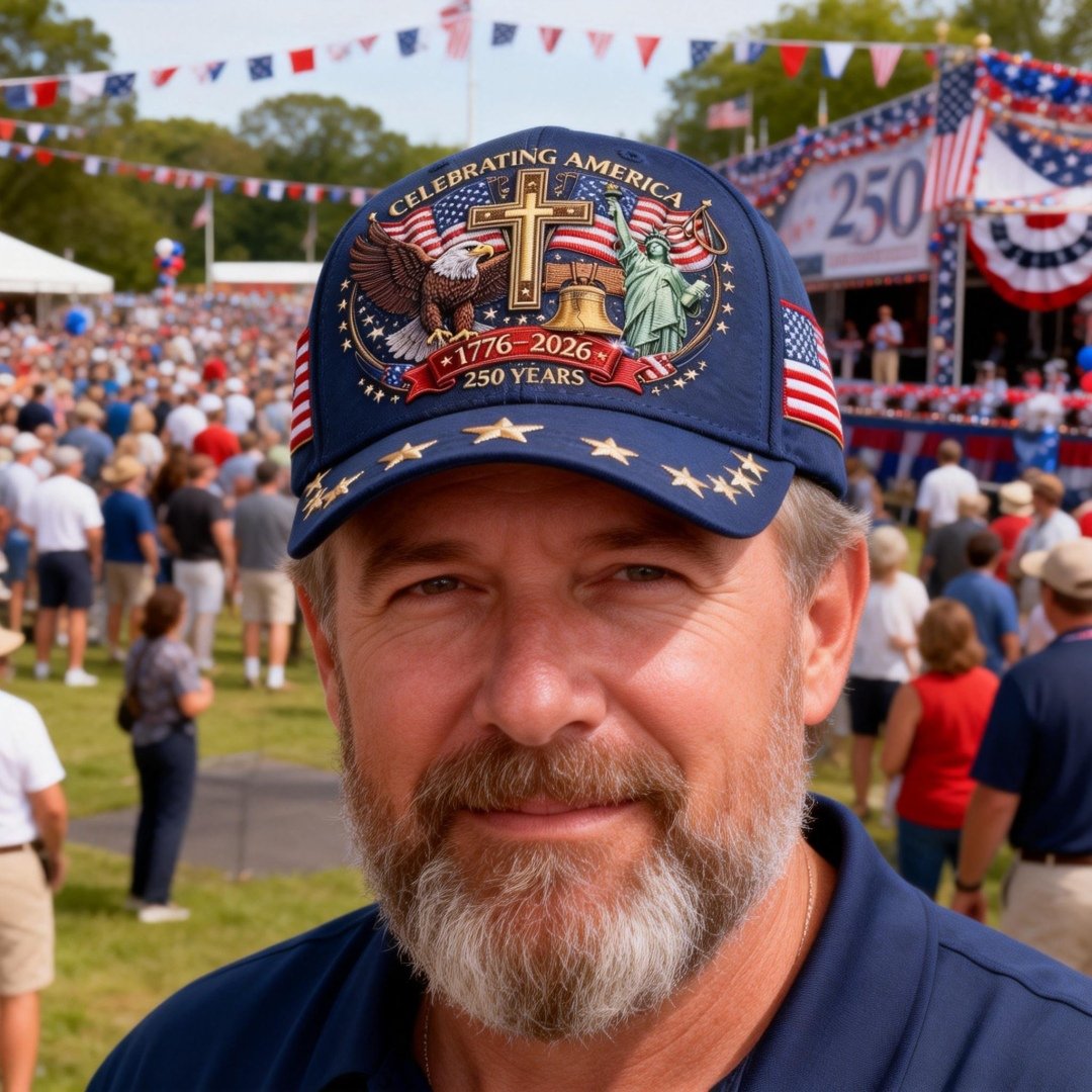🦅Eagle & Liberty & Cross🎆United States 250th Anniversary Hat🧢