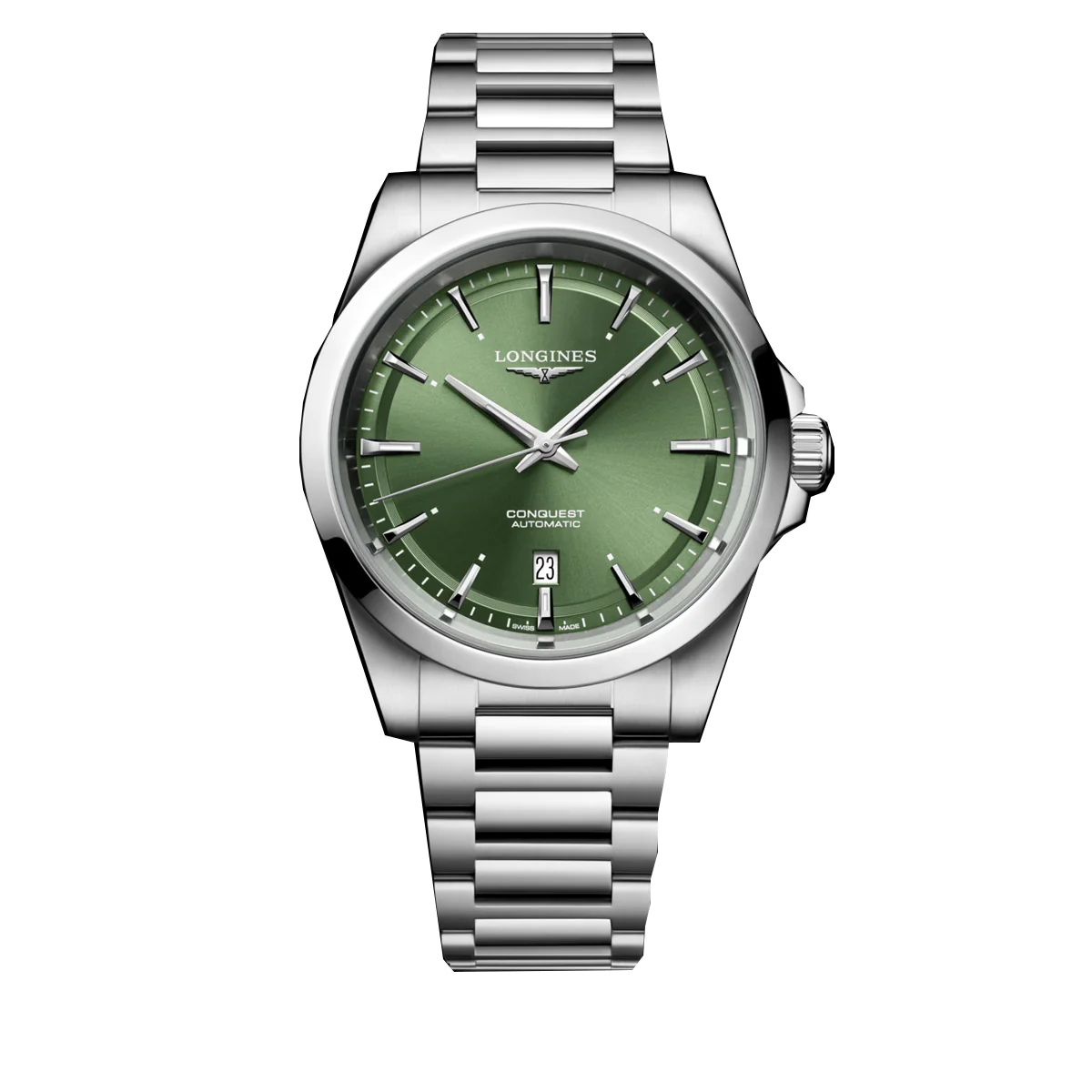 Conquest 41MM Sunray Green Dial Automatic Stainless Steel Watch L38304026
