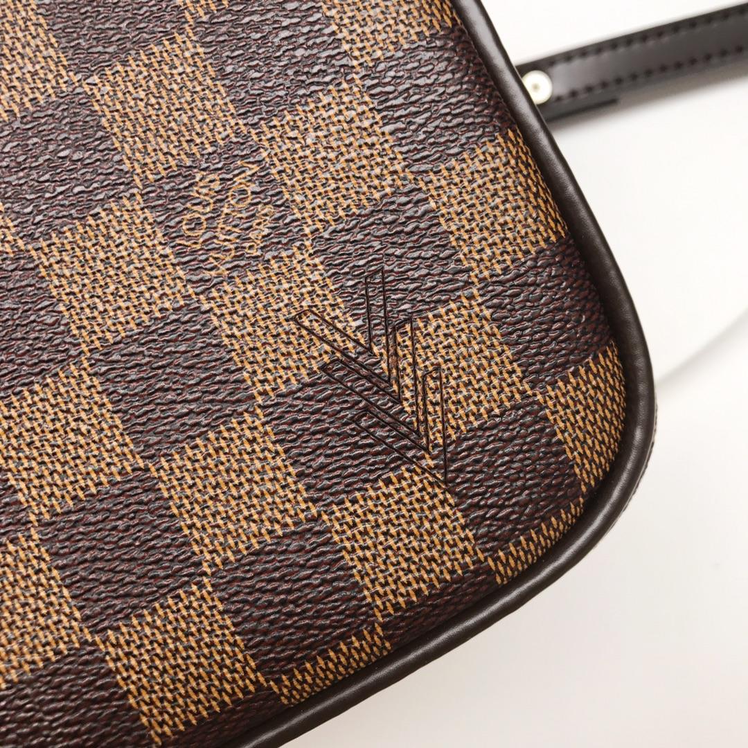 Louis Vuitton M47543 Men Clutch Bag Damier Ebene Canvas