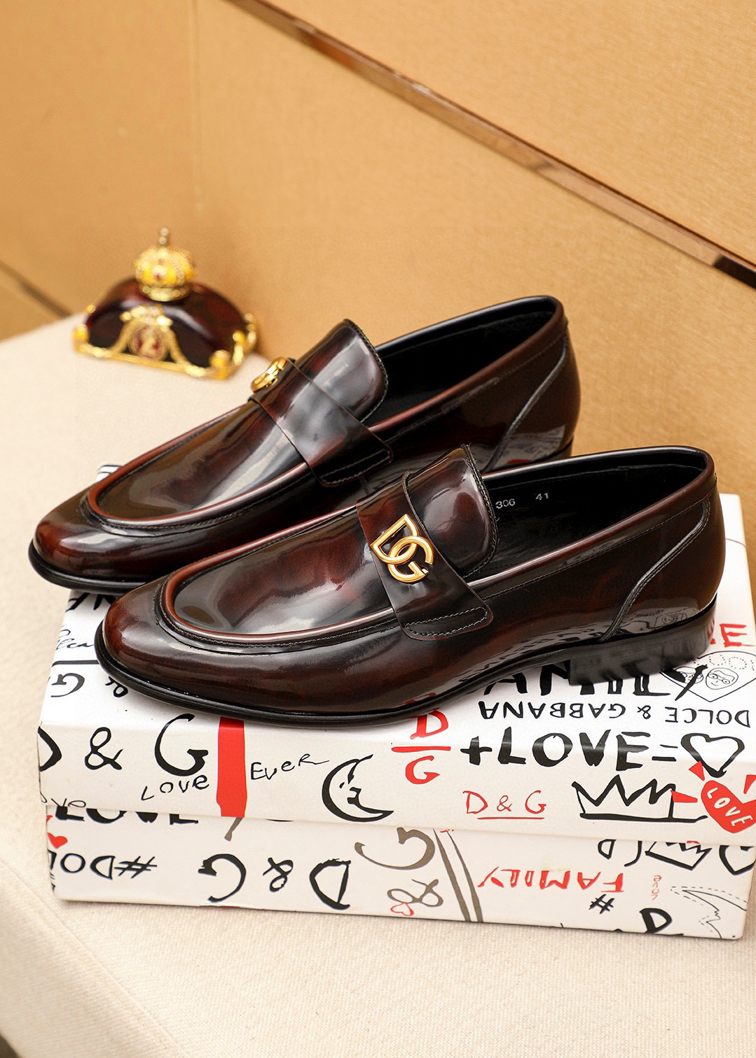 D&G men's leather shoes-49