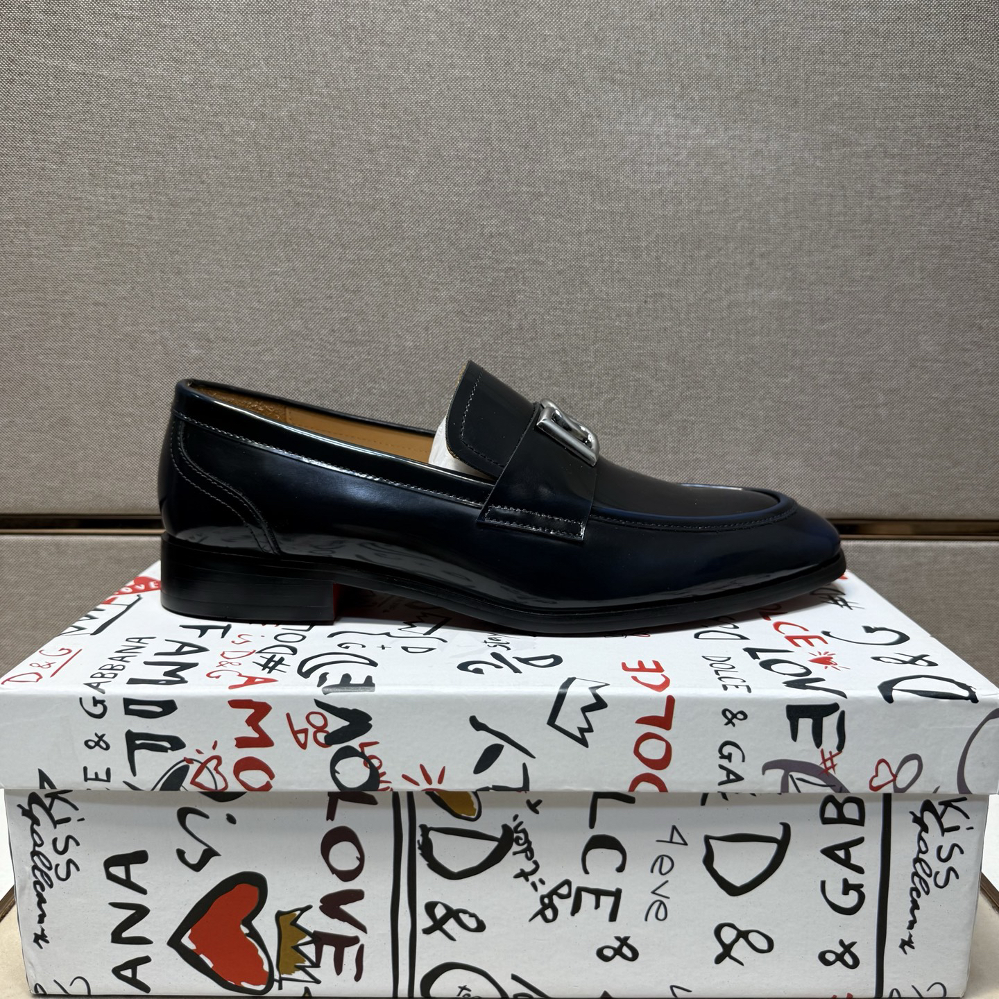 D&G men's leather shoes-102