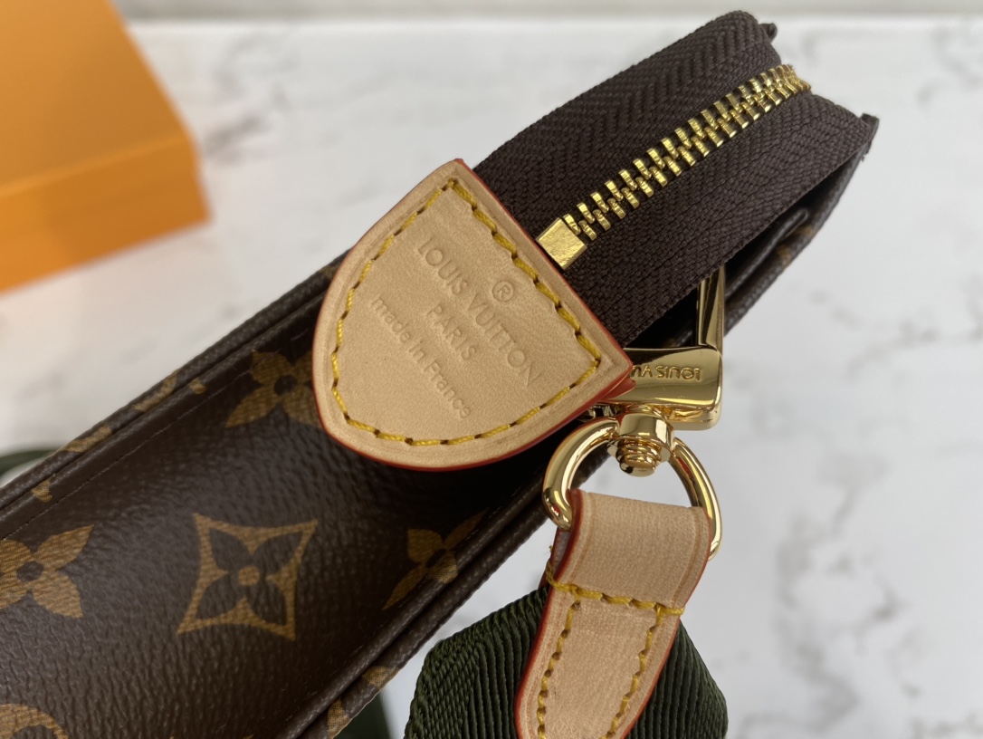 Louis Vuitton Pochette Voyage MM Monogram Macassar Coated Canvas Green