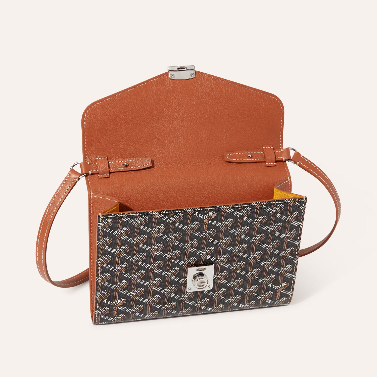 Chypre Wallet-Pouch Stripes and Initials