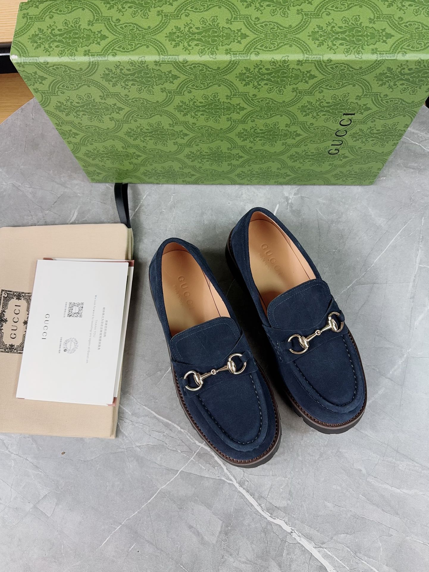 Gucci women's leather shoes-112