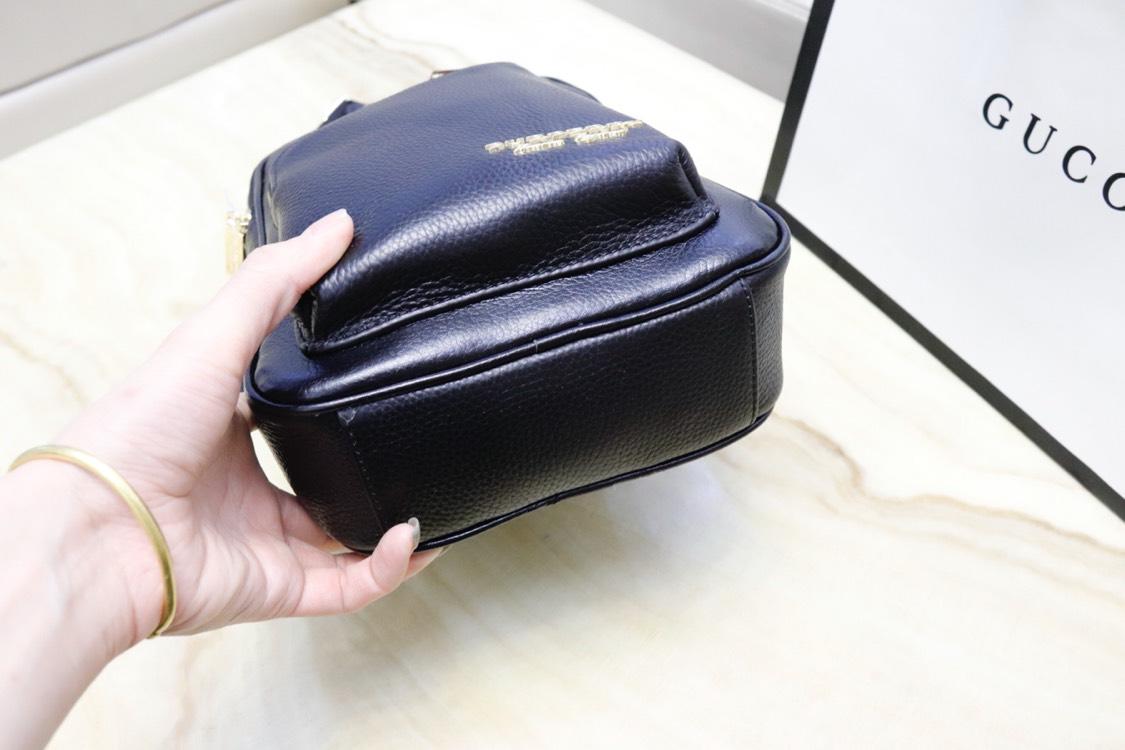 Burberry 6304 Men Leather Chest Pack Bag Black
