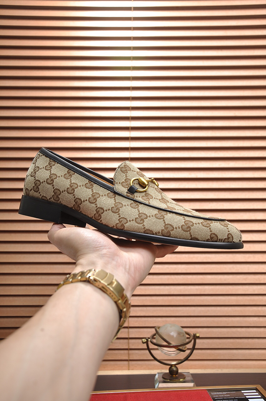 Gucci men's leather shoes-66