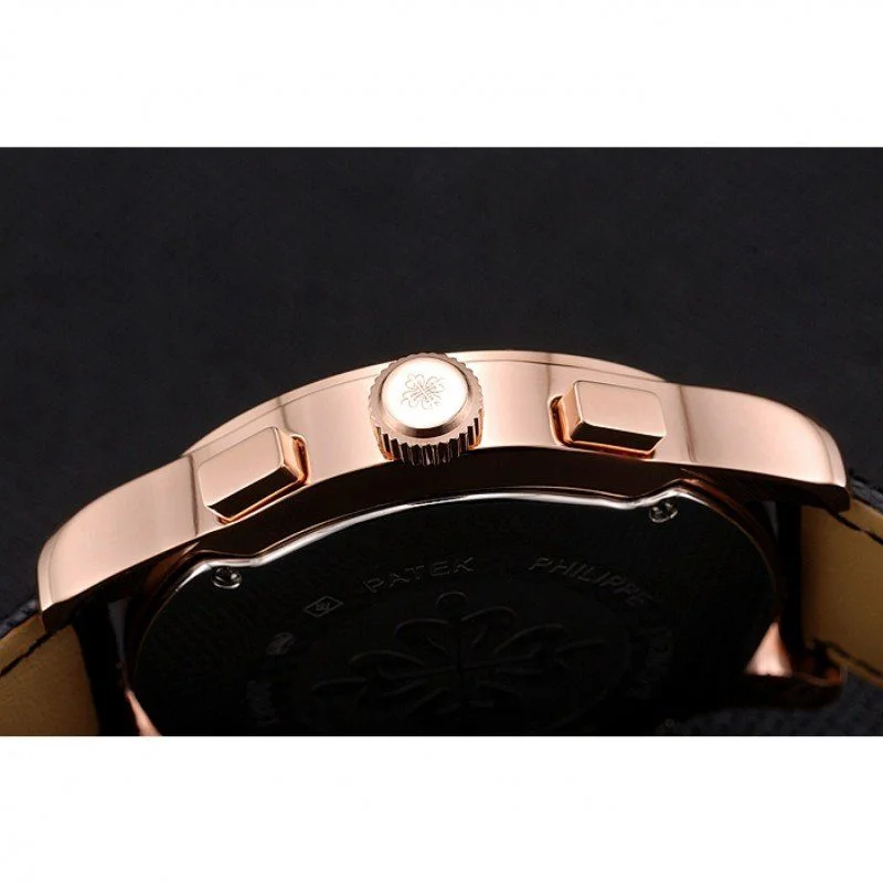 Chronograph White Guilloche Dial White 43 mm, Rose Gold Plated