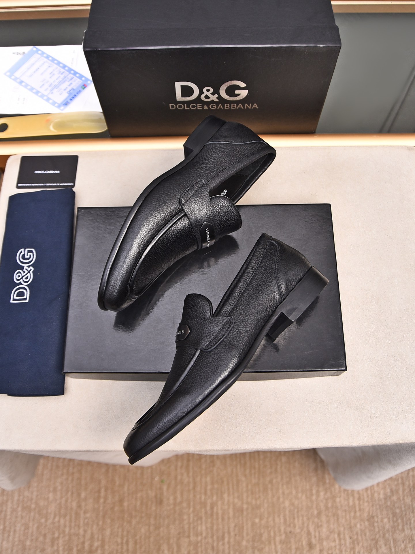 D&G men's leather shoes-70