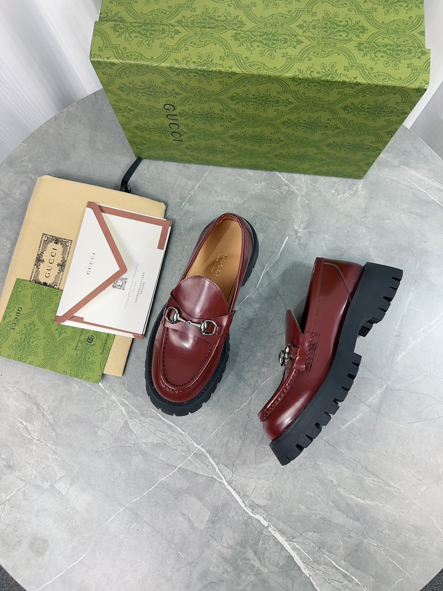 Gucci women's leather shoes-98