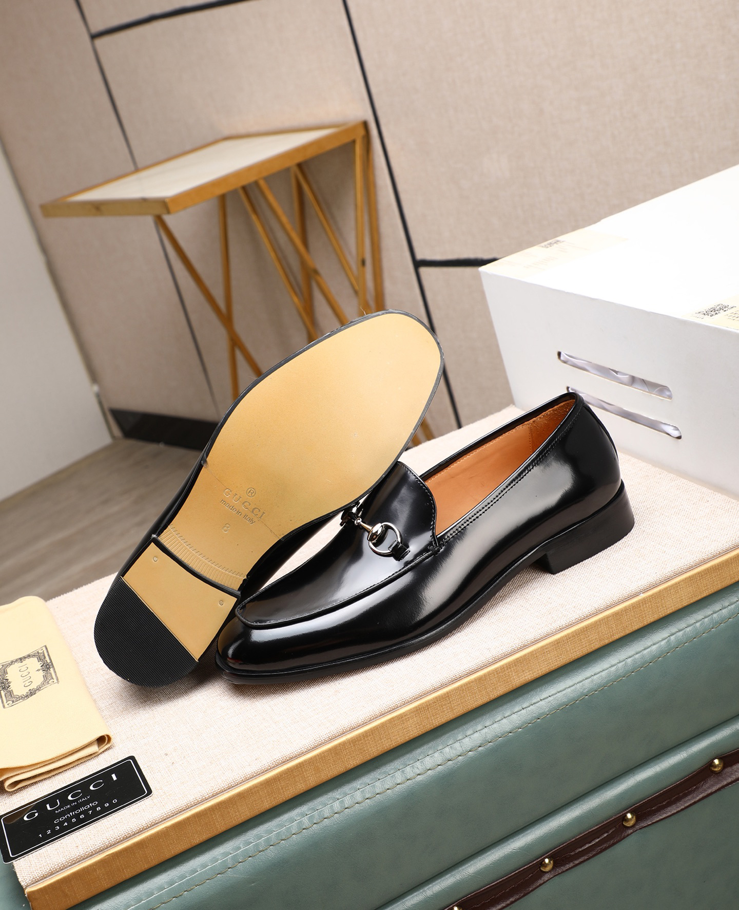 Gucci men's leather shoes-96