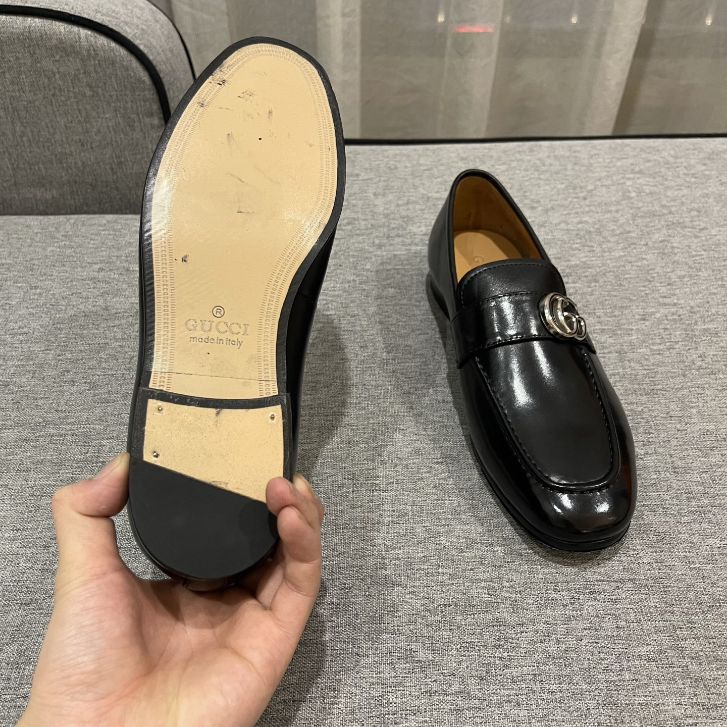 Gucci men's leather shoes-27